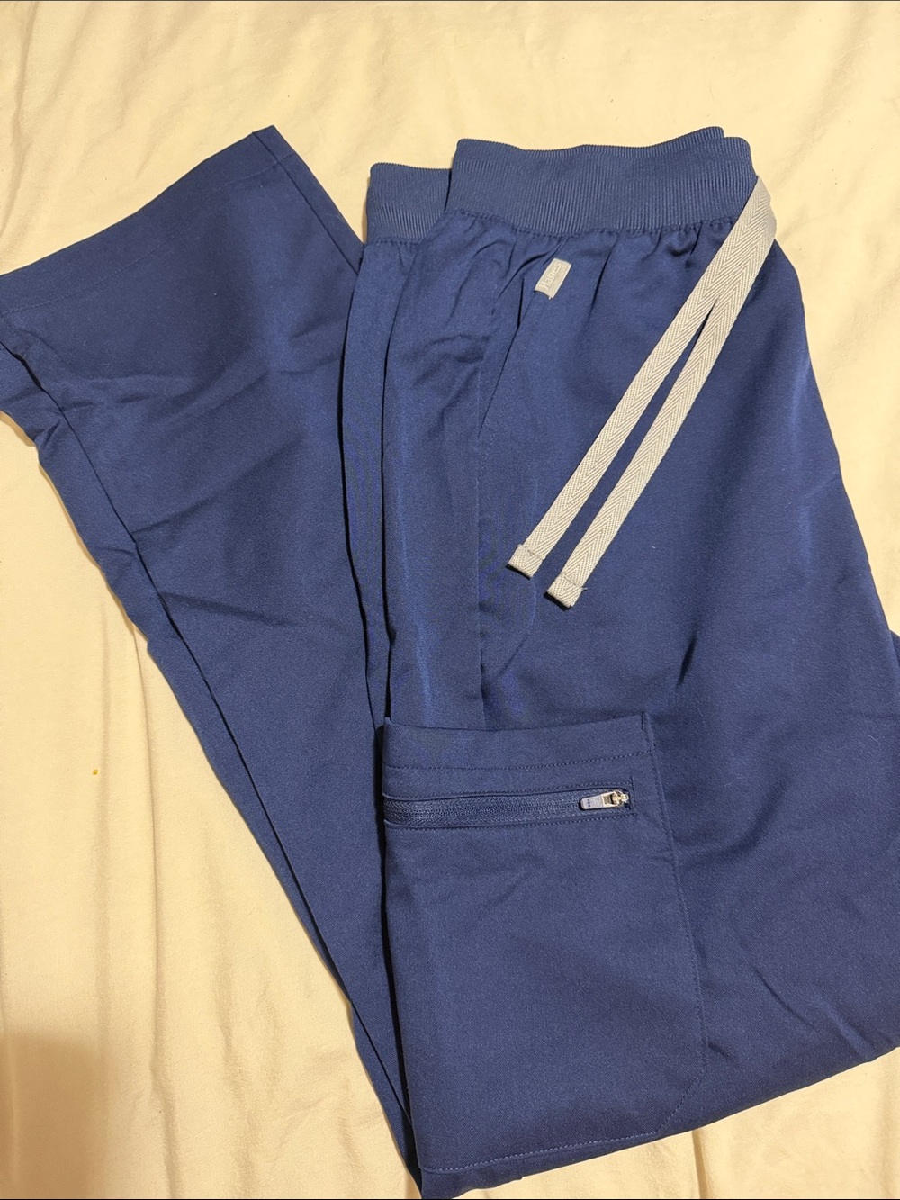 Hanes Women's Navy Straight Leg Scrub Pants with Drawstring